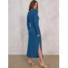 ANRABESS Women’s Fall Long Sleeve Casual Maxi Dress(Cyan)