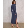 ANRABESS Women’s Fall Long Sleeve Casual Maxi Dress(Dark Blue)
