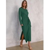 ANRABESS Women’s Fall Long Sleeve Casual Maxi Dress(Deep Green)