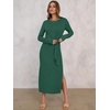 ANRABESS Women’s Fall Long Sleeve Casual Maxi Dress(Deep Green)