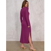 ANRABESS Women’s Fall Long Sleeve Casual Maxi Dress(Deep Purple)