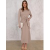 ANRABESS Women’s Fall Long Sleeve Casual Maxi Dress(Khaki)