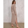 ANRABESS Women’s Fall Long Sleeve Casual Maxi Dress(Khaki)
