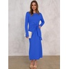 ANRABESS Women’s Fall Long Sleeve Casual Maxi Dress(Royal Blue)