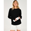 ANRABESS Womens Fall Long Sleeve Lightweight Sweaters(Black)