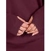 ANRABESS Womens Fall Long Sleeve Lightweight Sweaters(Wine Red)