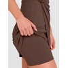 ANRABESS Womens Summer Dresses 2026 Bodycon Sleeveless Romper Skort Twist Waist Night Out Vacation Mini Dress Built in Shorts(Coffee)