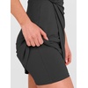 ANRABESS Womens Summer Dresses 2026 Bodycon Sleeveless Romper Skort Twist Waist Night Out Vacation Mini Dress Built in Shorts(Deep Gray)