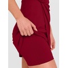 ANRABESS Womens Summer Dresses 2026 Bodycon Sleeveless Romper Skort Twist Waist Night Out Vacation Mini Dress Built in Shorts(Deep Red)