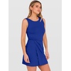 ANRABESS Womens Summer Dresses 2026 Bodycon Sleeveless Romper Skort Twist Waist Night Out Vacation Mini Dress Built in Shorts(Royal Blue)
