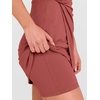ANRABESS Womens Summer Dresses 2026 Bodycon Sleeveless Romper Skort Twist Waist Night Out Vacation Mini Dress Built in Shorts(Rust Red)