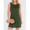 ANRABESS Womens Wrinkle Free Summer Casual Sleeveless Mini Dresses(Army Green)