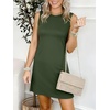 ANRABESS Womens Wrinkle Free Summer Casual Sleeveless Mini Dresses(Army Green)