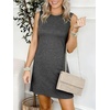 ANRABESS Womens Wrinkle Free Summer Casual Sleeveless Mini Dresses(Deep Grey)