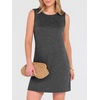 ANRABESS Womens Wrinkle Free Summer Casual Sleeveless Mini Dresses(Deep Grey)