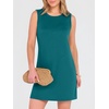 ANRABESS Womens Wrinkle Free Summer Casual Sleeveless Mini Dresses(Lake Blue)