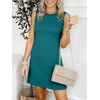ANRABESS Womens Wrinkle Free Summer Casual Sleeveless Mini Dresses(Lake Blue)
