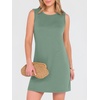 ANRABESS Womens Wrinkle Free Summer Casual Sleeveless Mini Dresses(Light Green)