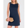 ANRABESS Womens Wrinkle Free Summer Casual Sleeveless Mini Dresses(Navy Blue)