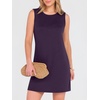 ANRABESS Womens Wrinkle Free Summer Casual Sleeveless Mini Dresses(Purple)