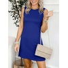 ANRABESS Womens Wrinkle Free Summer Casual Sleeveless Mini Dresses(Royal Blue)