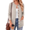 ANRABESS Cardigan Sweater for Women Button Up 2026 Fall Outfits(Almond)