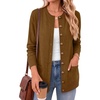 ANRABESS Cardigan Sweater for Women Button Up 2026 Fall Outfits(Caramel)