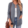 ANRABESS Cardigan Sweater for Women Button Up 2026 Fall Outfits(Dark Grey)