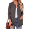 ANRABESS Cardigan Sweater for Women Button Up 2026 Fall Outfits(Deep Taupe)