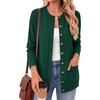 ANRABESS Cardigan Sweater for Women Button Up 2026 Fall Outfits(Forest Green)