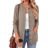 ANRABESS Cardigan Sweater for Women Button Up 2026 Fall Outfits(Tan)