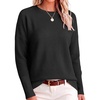 ANRABESS Women Fall Oversized Long Batwing Sleeve Ribbed Sweaters(Black)