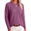 ANRABESS Women Fall Oversized Long Batwing Sleeve Ribbed Sweaters(Deep Purple)