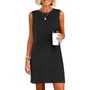 ANRABESS Womens Wrinkle Free Summer Casual Sleeveless Mini Dresses(Black)