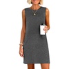 ANRABESS Womens Wrinkle Free Summer Casual Sleeveless Mini Dresses(Deep Grey)