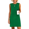 ANRABESS Womens Wrinkle Free Summer Casual Sleeveless Mini Dresses(Green)